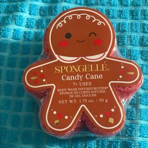 Spongelle Candy Cane Body Wash Infused Buffer - Red